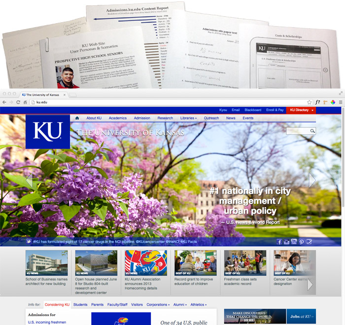 KU.edu home page.