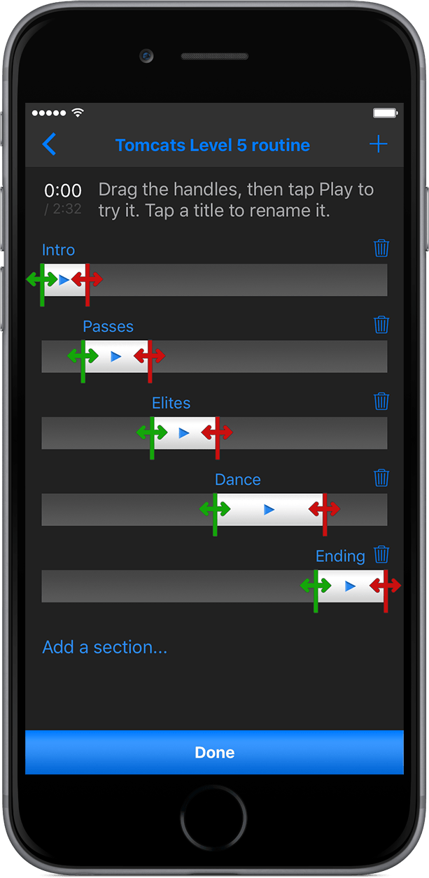 MixPlay section editor.