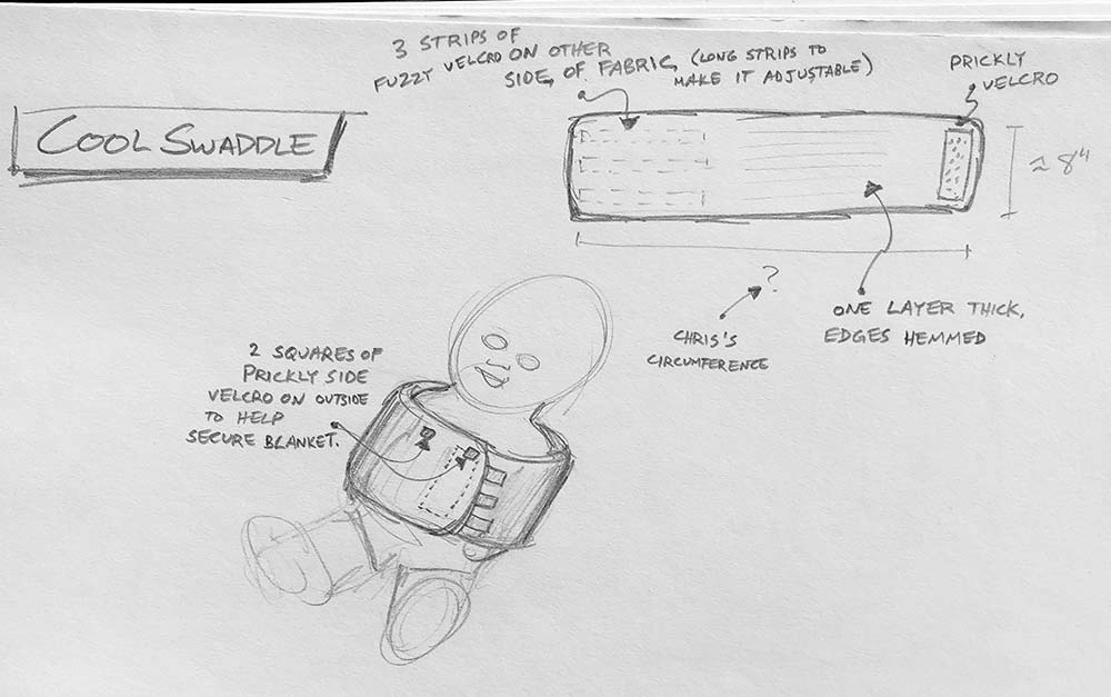 Baby swaddle sketch
